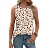 image:imageWIHOLL Womens Sleeveless Summer Crewneck Loose Fit Tank TopsGraphic Apricot
