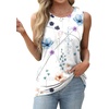 image:imageWIHOLL Womens Sleeveless Summer Crewneck Loose Fit Tank TopsGraphic Floral White