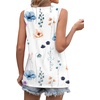 image:imageWIHOLL Womens Sleeveless Summer Crewneck Loose Fit Tank TopsGraphic Floral White