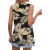 image:imageWIHOLL Womens Sleeveless Summer Crewneck Loose Fit Tank TopsGraphic Leaves Khaki