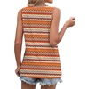 image:imageWIHOLL Womens Sleeveless Summer Crewneck Loose Fit Tank TopsGraphic Lines Orange