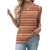 image:imageWIHOLL Womens Sleeveless Summer Crewneck Loose Fit Tank TopsGraphic Lines Orange