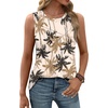 image:imageWIHOLL Womens Sleeveless Summer Crewneck Loose Fit Tank TopsGraphic Palm Tree