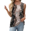 image:imageWIHOLL Womens Sleeveless Summer Crewneck Loose Fit Tank TopsGraphic Tie Dye