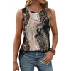 image:imageWIHOLL Womens Sleeveless Summer Crewneck Loose Fit Tank TopsGraphic Tie Dye