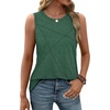 image:imageWIHOLL Womens Sleeveless Summer Crewneck Loose Fit Tank TopsGreen