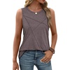 image:imageWIHOLL Womens Sleeveless Summer Crewneck Loose Fit Tank TopsGrey Purple
