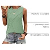 image:imageWIHOLL Womens Sleeveless Summer Crewneck Loose Fit Tank TopsLight Green