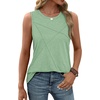 image:imageWIHOLL Womens Sleeveless Summer Crewneck Loose Fit Tank TopsLight Green