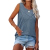 image:imageWIHOLL Womens Sleeveless Summer Crewneck Loose Fit Tank TopsNavy