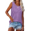 image:imageWIHOLL Womens Sleeveless Summer Crewneck Loose Fit Tank TopsPurple