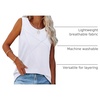 image:imageWIHOLL Womens Sleeveless Summer Crewneck Loose Fit Tank TopsWhite