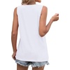 image:imageWIHOLL Womens Sleeveless Summer Crewneck Loose Fit Tank TopsWhite