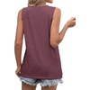 image:imageWIHOLL Womens Sleeveless Summer Crewneck Loose Fit Tank TopsWine Red