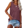 image:imageWIHOLL Womens Sleeveless Summer Crewneck Loose Fit Tank TopsWine Red