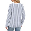 image:imageWIHOLL Womens Striped Long Sleeve Shirts Spring Outfits 2026 Color Block Tops Fashion Clothing Ribbed Crewneck Tee BlousesFblue Striped