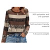 image:imageWIHOLL Womens Striped Long Sleeve Shirts Spring Outfits 2026 Color Block Tops Fashion Clothing Ribbed Crewneck Tee BlousesFborwn Striped