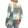 image:imageWIHOLL Womens Striped Long Sleeve Shirts Spring Outfits 2026 Color Block Tops Fashion Clothing Ribbed Crewneck Tee BlousesGorange and Blue Plaid