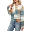 image:imageWIHOLL Womens Striped Long Sleeve Shirts Spring Outfits 2026 Color Block Tops Fashion Clothing Ribbed Crewneck Tee BlousesGorange and Blue Plaid