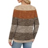 image:imageWIHOLL Womens Striped Long Sleeve Shirts Spring Outfits 2026 Color Block Tops Fashion Clothing Ribbed Crewneck Tee BlousesHkhaki Stripe