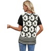 image:imageWIHOLL Womens Summer Tops Trendy Ruffle Sleeve Shirts Casual Chiffon Blouses Beach Vacation ClothesBlack Floral