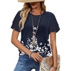image:imageWIHOLL Womens Summer Tops Trendy Ruffle Sleeve Shirts Casual Chiffon Blouses Beach Vacation ClothesNavy Floral