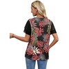 image:imageWIHOLL Womens Summer Tops Trendy Ruffle Sleeve Shirts Casual Chiffon Blouses Beach Vacation ClothesTropical Floral