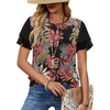 image:imageWIHOLL Womens Summer Tops Trendy Ruffle Sleeve Shirts Casual Chiffon Blouses Beach Vacation ClothesTropical Floral