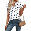 image:imageWIHOLL Womens Summer Tops V Neck T Shirts Cap Sleeve Business Casual Outfits Loose Fit Beach Vacation Clothes Basic TeesPolka Dots