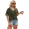 image:imageWIHOLL Womens T Shirts Loose Fit Short Sleeve Tees V Neck Color Block Summer Tops 2026 Fashion S4XLCamo
