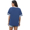 image:imageWIHOLL Womens T Shirts Loose Fit Short Sleeve Tees V Neck Color Block Summer Tops 2026 Fashion S4XLDeep Blue
