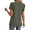 image:imageWIHOLL Womens Tops Dressy Casual Petal Sleeve Summer Spring Short Sleeve V Neck Shirts Work Business Vacation Clothes 2026Army Green