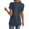 image:imageWIHOLL Womens Tops Dressy Casual Petal Sleeve Summer Spring Short Sleeve V Neck Shirts Work Business Vacation Clothes 2026Navy Blue Polka Dots