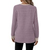 image:imageWIHOLL Womens Tops Long Sleeve Shirts Fall Clothing Winter Outfits 2026  Crewneck Cozy and Warm Color Block Sweaters for Teacher School Work Travel Cruise EssentialsPurple1
