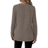 image:imageWIHOLL Womens Tops Long Sleeve Shirts Fall Clothing Winter Outfits 2026  Crewneck Cozy and Warm Color Block Sweaters for Teacher School Work Travel Cruise EssentialsBrown