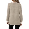 image:imageWIHOLL Womens Tops Long Sleeve Shirts Fall Clothing Winter Outfits 2026  Crewneck Cozy and Warm Color Block Sweaters for Teacher School Work Travel Cruise EssentialsKhaki