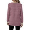 image:imageWIHOLL Womens Tops Long Sleeve Shirts Fall Clothing Winter Outfits 2026  Crewneck Cozy and Warm Color Block Sweaters for Teacher School Work Travel Cruise EssentialsPurple2