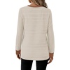 image:imageWIHOLL Womens Tops Long Sleeve Shirts Fall Clothing Winter Outfits 2026  Crewneck Cozy and Warm Color Block Sweaters for Teacher School Work Travel Cruise EssentialsApricot
