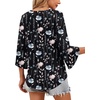 image:imageWIHOLL Womens Tops Summer Outfits 2026 V Neck Shirts Womens Blouses Dressy Casual Bell Sleeve Fashion ClothingFloral 01
