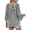 image:imageWIHOLL Womens Tops Summer Outfits 2026 V Neck Shirts Womens Blouses Dressy Casual Bell Sleeve Fashion ClothingFloral 02