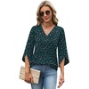 image:imageWIHOLL Womens Tops Summer Outfits 2026 V Neck Shirts Womens Blouses Dressy Casual Bell Sleeve Fashion ClothingFloral 03