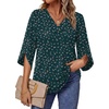 image:imageWIHOLL Womens Tops Summer Outfits 2026 V Neck Shirts Womens Blouses Dressy Casual Bell Sleeve Fashion ClothingFloral 03