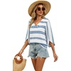 image:imageWIHOLL Womens Tops Summer Outfits 2026 V Neck Shirts Womens Blouses Dressy Casual Bell Sleeve Fashion ClothingFloral 05