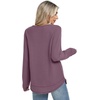 image:imageWIHOLL Womens Waffle Knit Tunic Tops Fall Long Sleeve Shirts Curved Hem  CrewneckLoose FitFashion ClothingTravel Vacation OutfitsLightweightBusiness CasualComfySoftCuteLotus Purple