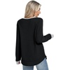 image:imageWIHOLL Womens Waffle Knit Tunic Tops Fall Long Sleeve Shirts Curved Hem  CrewneckLoose FitFashion ClothingTravel Vacation OutfitsLightweightBusiness CasualComfySoftCuteZablackgrey
