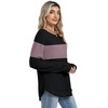 image:imageWIHOLL Womens Waffle Knit Tunic Tops Fall Long Sleeve Shirts Curved Hem  CrewneckLoose FitFashion ClothingTravel Vacation OutfitsLightweightBusiness CasualComfySoftCuteZbblacklotus Purple