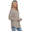 image:imageWIHOLL Womens Waffle Knit Tunic Tops Fall Long Sleeve Shirts Curved Hem  CrewneckLoose FitFashion ClothingTravel Vacation OutfitsLightweightBusiness CasualComfySoftCuteKhaki