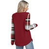 image:imageWIHOLL Womens Waffle Knit Tunic Tops Fall Long Sleeve Shirts Curved Hem  CrewneckLoose FitFashion ClothingTravel Vacation OutfitsLightweightBusiness CasualComfySoftCuteZdred Checkered
