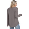 image:imageWIHOLL Womens Waffle Knit Tunic Tops Fall Long Sleeve Shirts Curved Hem  CrewneckLoose FitFashion ClothingTravel Vacation OutfitsLightweightBusiness CasualComfySoftCuteGrey