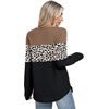 image:imageWIHOLL Womens Waffle Knit Tunic Tops Fall Long Sleeve Shirts Curved Hem  CrewneckLoose FitFashion ClothingTravel Vacation OutfitsLightweightBusiness CasualComfySoftCuteZcbrownleopardblack